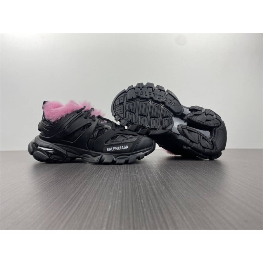 Balenciag* Wmns Track Sneaker 'Fake Fur - Black Pink'